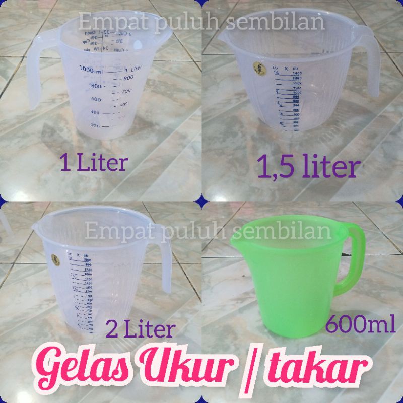 Jual Gelas Ukur 1l 15l 2l Gelas Ukur Transparan Literan Gelas Takar Plastik Shopee 9474