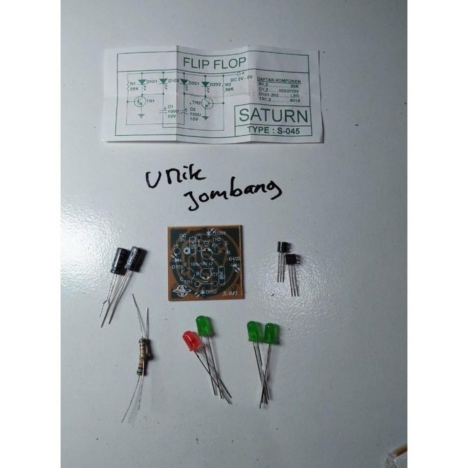 Jual Diy Kit Edukasi Rangkaian Lampu Flip Flop 1 Set Pcb Saturn