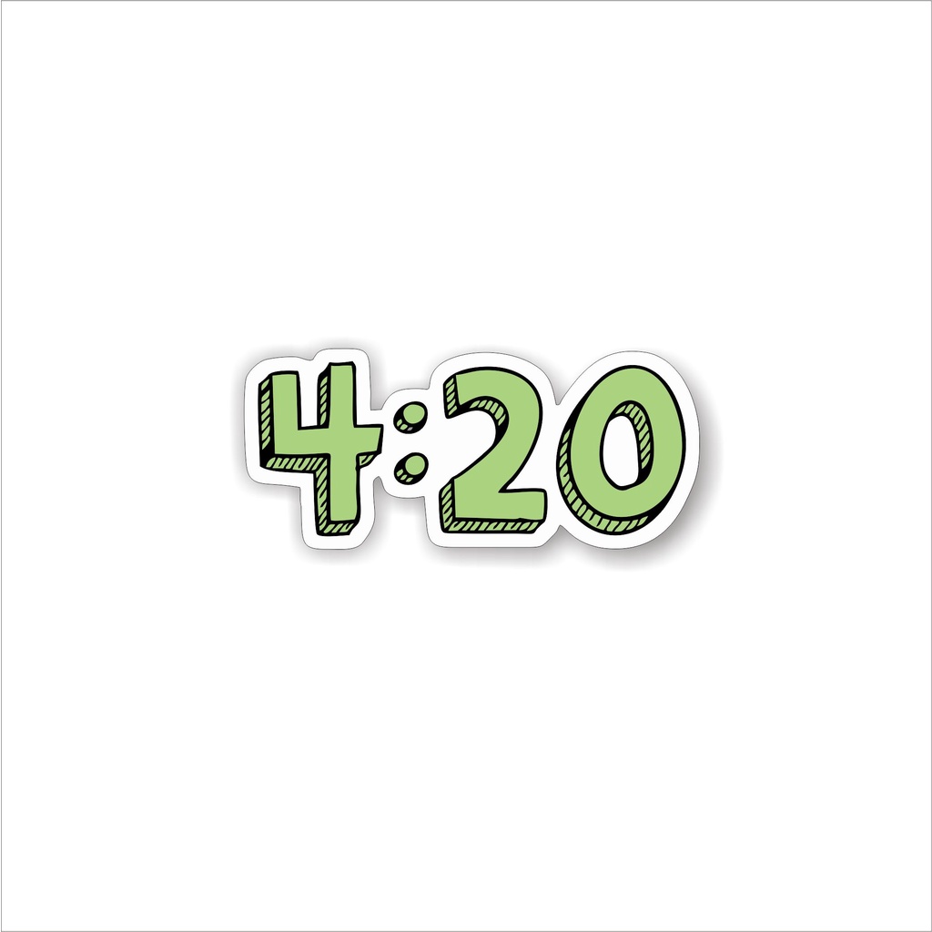 Jual STIKER 4 20 4.20 FOURTWENTY FOUR TWENTY STIKER BRAND STICKER ...