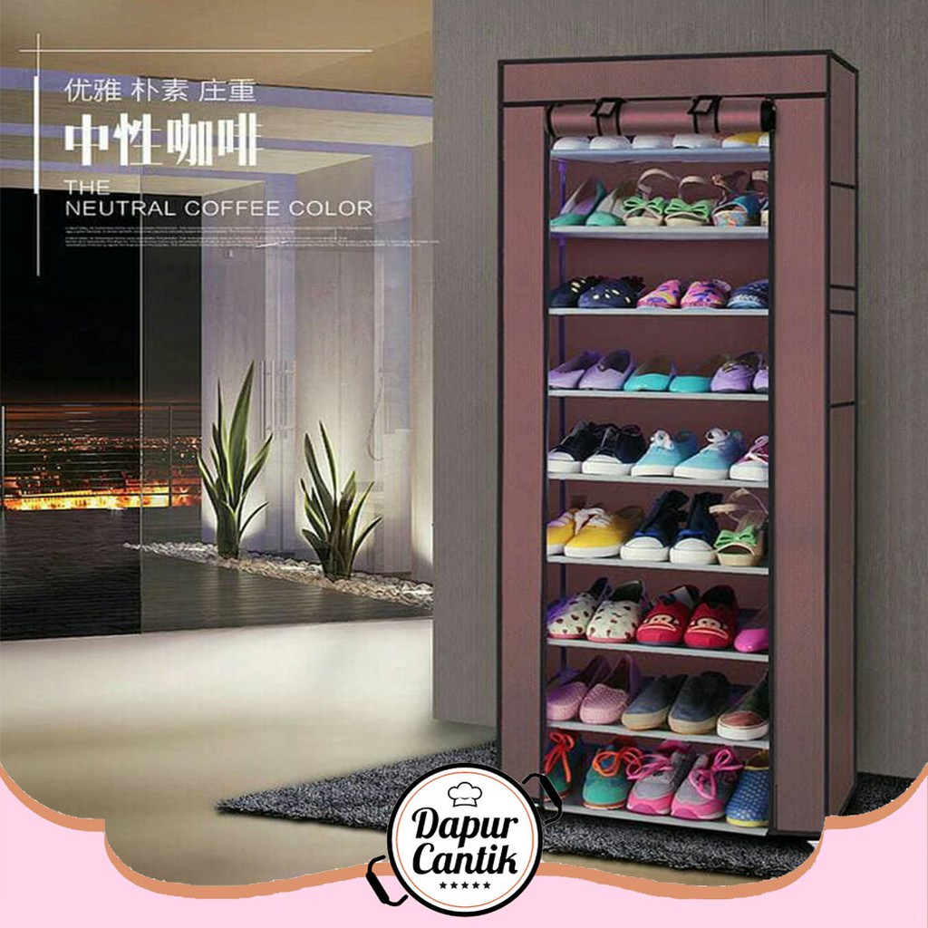 Jual Dapurcantik Rak Sepatu Cover Susun Dusk Cover Shoe Rack