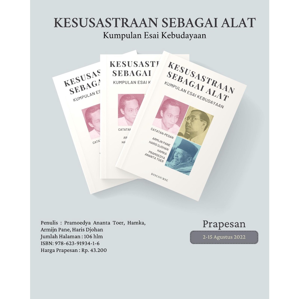 Jual Kesusastraan Sebagai Alat: Kumpulan Esai Kebudayaan Karya ...