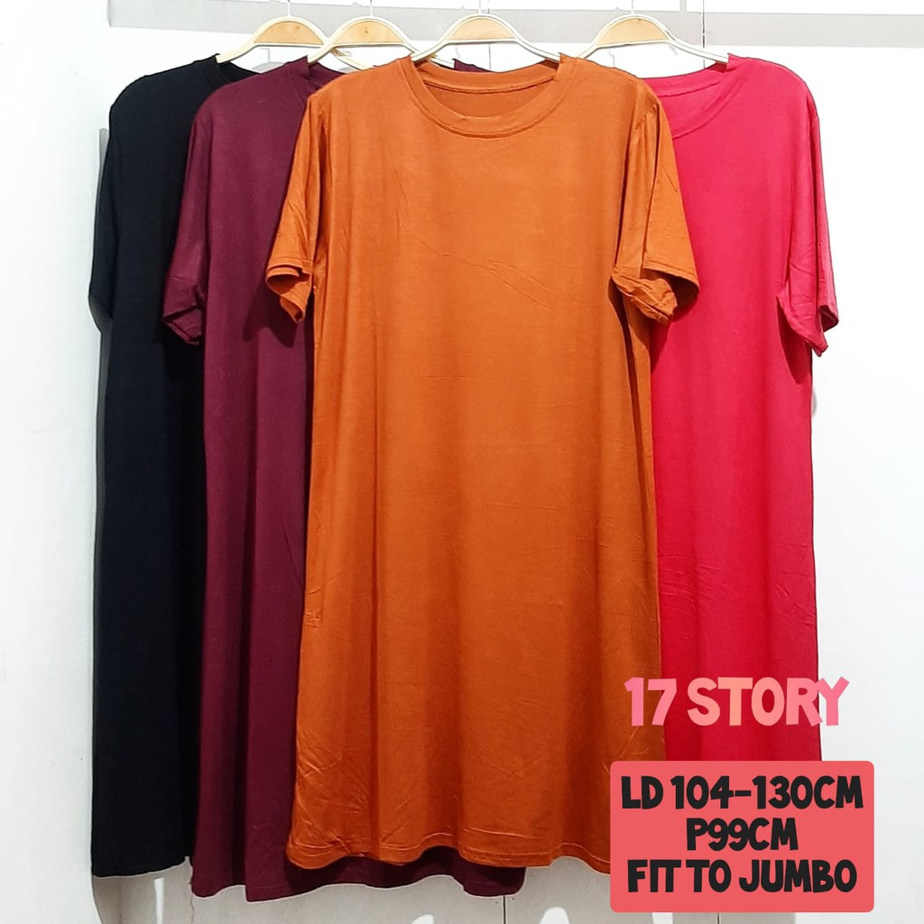 Jual DRESS IMPORT JUMBO POLOS WANITA L XL XXL 3XL 5L PENDEK BAHAN