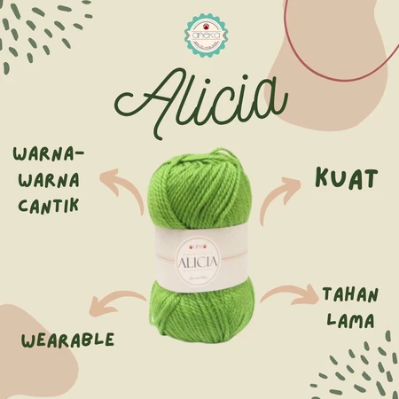 Alicia Benang Rajut Wool untuk sweater dan syal hangat