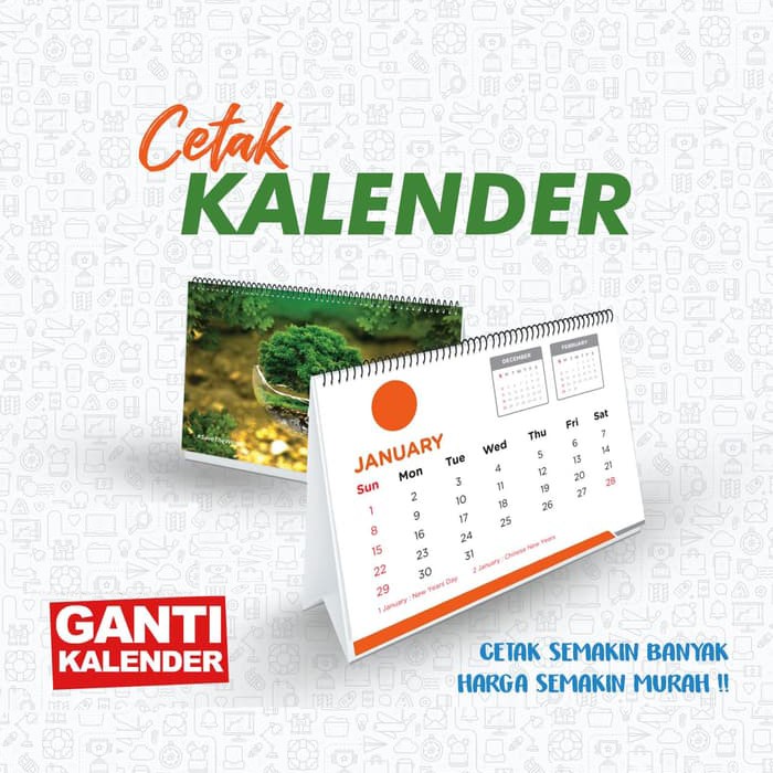 Jual Deskripsi CETAK KALENDER DUDUK A5 MURAH BERKUALITAS SURABAYA ...