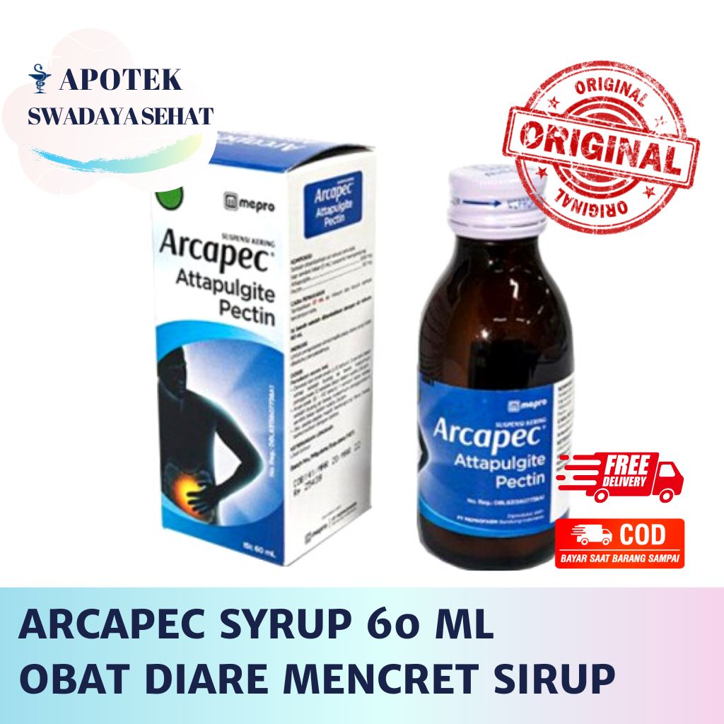 Jual Arcapec Syrup 60 Ml Obat Diare Mencret Mules Sakit Perut Sirup