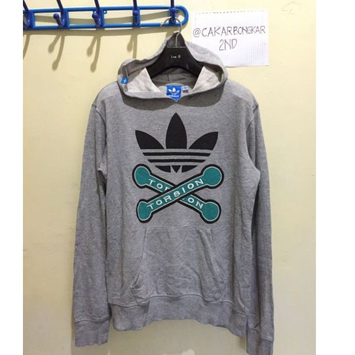 SOLD Hoodie Adidas Trefoil Torsion Grey SOLD