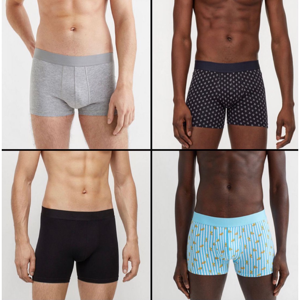 Jual H&M Trunks Cotton Boxer (1 PACK ISI 3 PC) | Shopee Indonesia