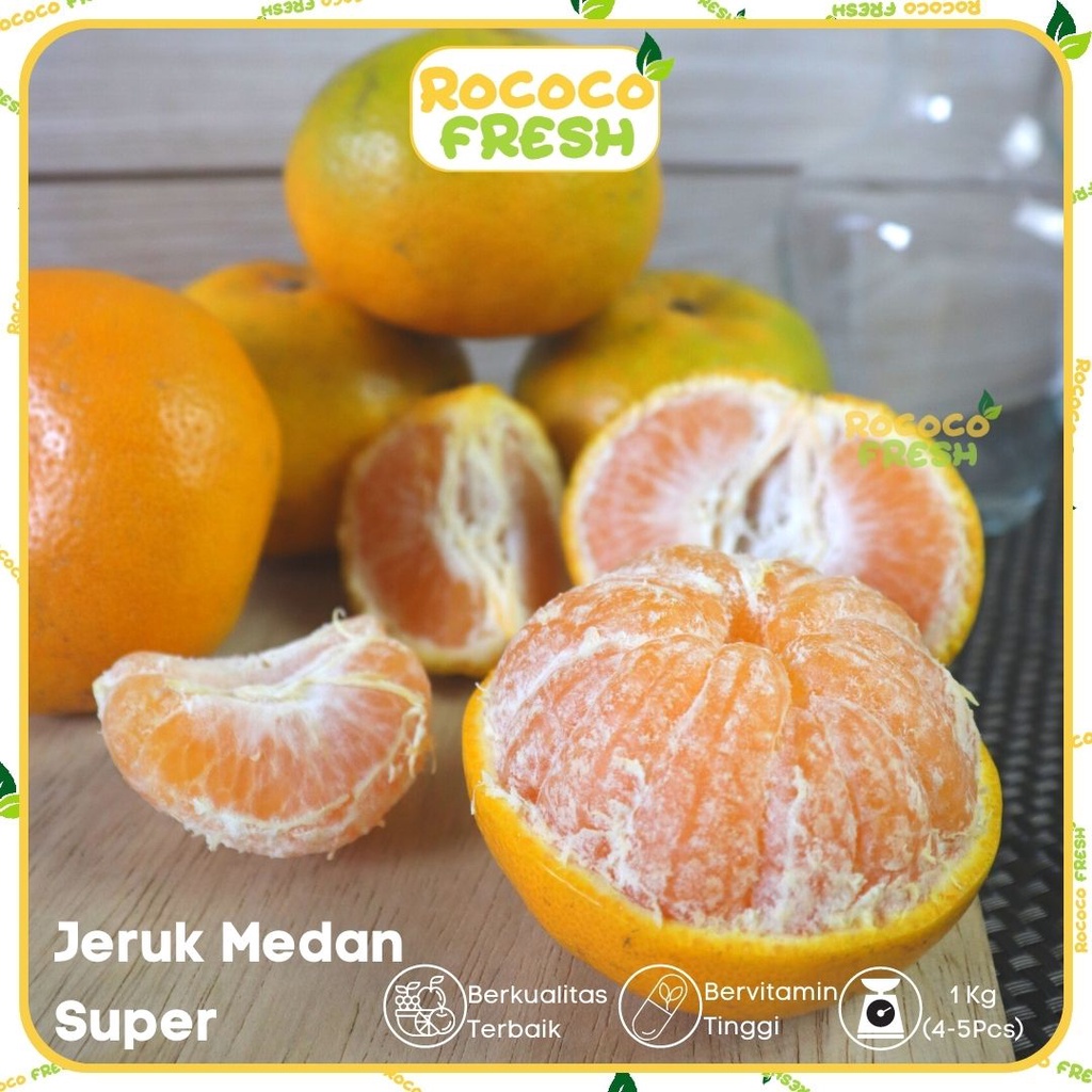 Jual Jeruk Medan Super Manis 1kg Rococofresh Shopee Indonesia