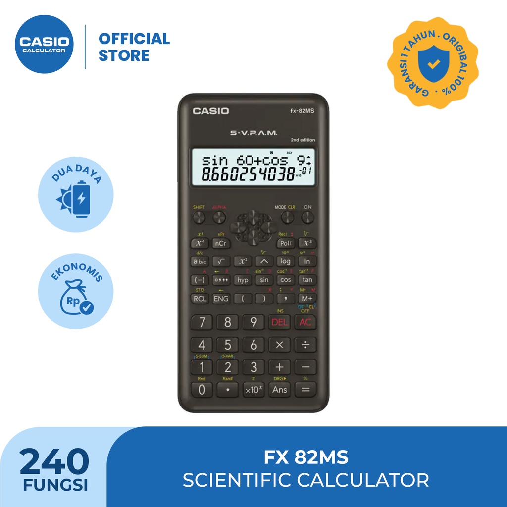 Jual Casio Scientific Calculator FX-82MS | Shopee Indonesia