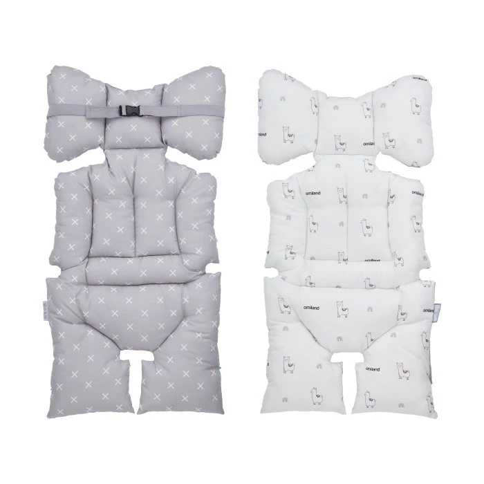 Omiland Alas Stroller Bayi + Bantal Dot Alpaca Series OB44201 OB44202 OB44203 OB44204 OB44205 (Abu)