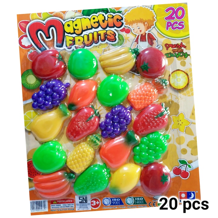 Jual Tempelan Kulkas Buah Buahan Fruits Mainan Anak