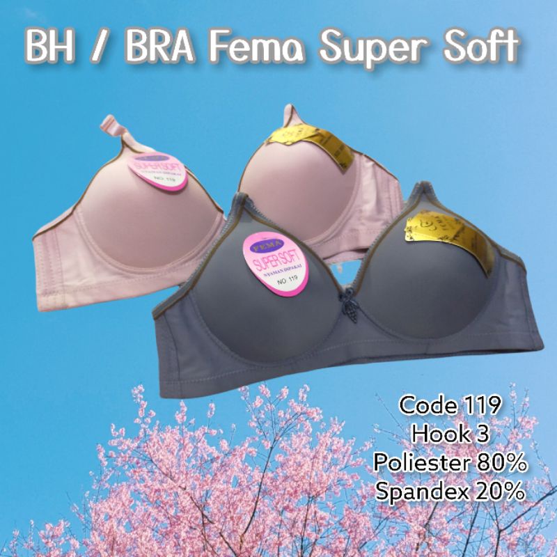 BH / BRA Merk Fema Super Soft 119 Tanpa Kawat Kait 3