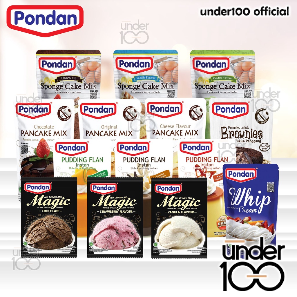 Jual UNDER100 PONDAN Sponge Cake Mix Pancake Mix Brownies Kukus