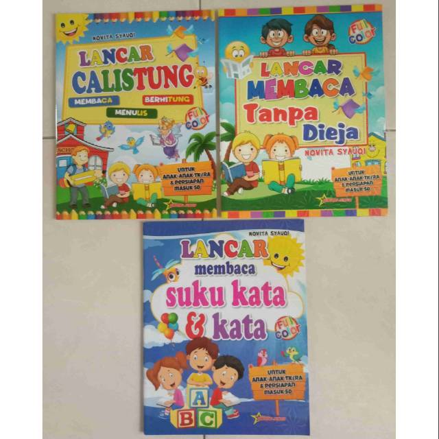 Jual LANCAR MEMBACA TANPA DIEJA/SUKU KATA & KATA - CALISTUNG | Shopee ...