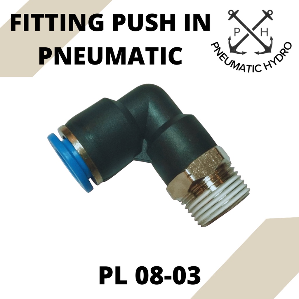 Jual Fitting push in pneumatic ELBOW PL08-03 | Shopee Indonesia