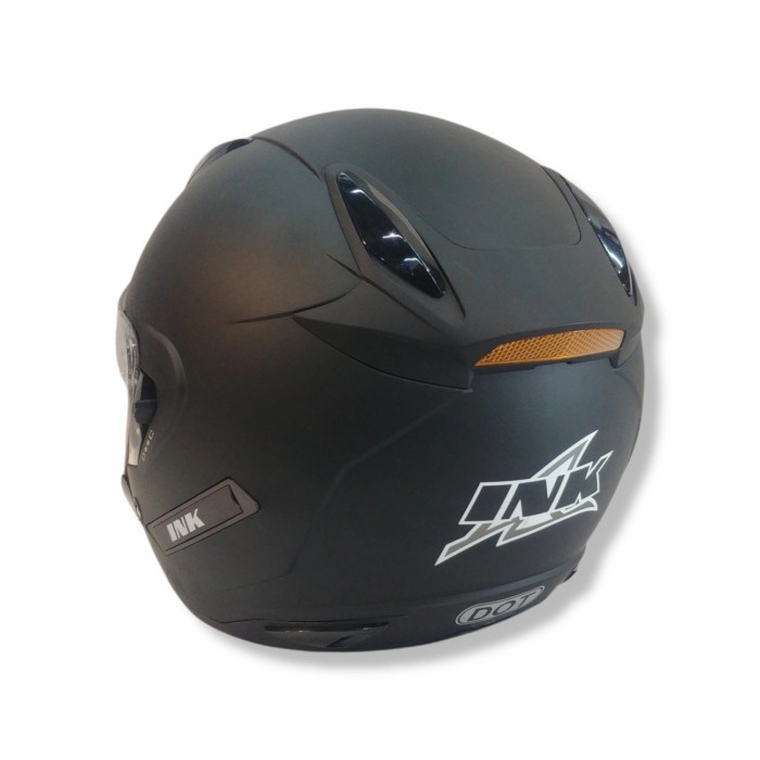 Jual Helm INK METRO 2 SOLID BLACK MATT | Halfface | Double Visor ...