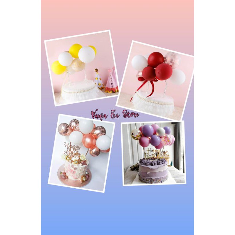 14pcs 5 Inch Balloon Decor Cake Topper Set