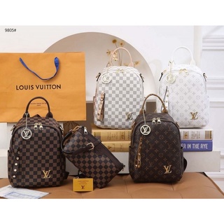 LOUIS VUITTON Backpack Daypack M40637 Parc Monogram macacer Brown Blac –