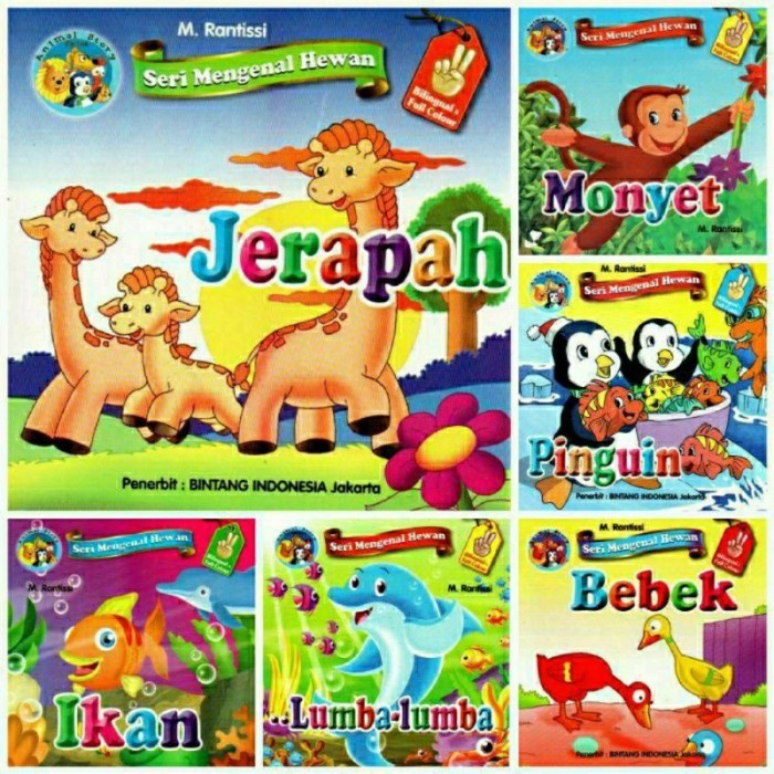 Jual Buku Cerita Bergambar Seri Mengenal Hewan 2 Bahasa Full Colour ...