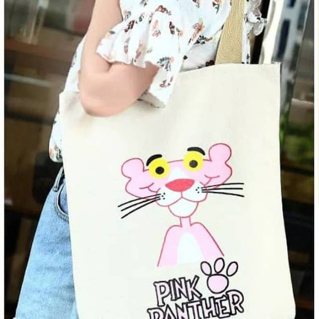 Pink panther tote bag on sale miniso