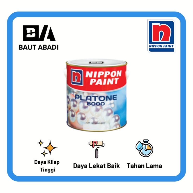 Jual Cat Kayu Dan Besi Nippon Paint Platone 8000 1 Shopee Indonesia