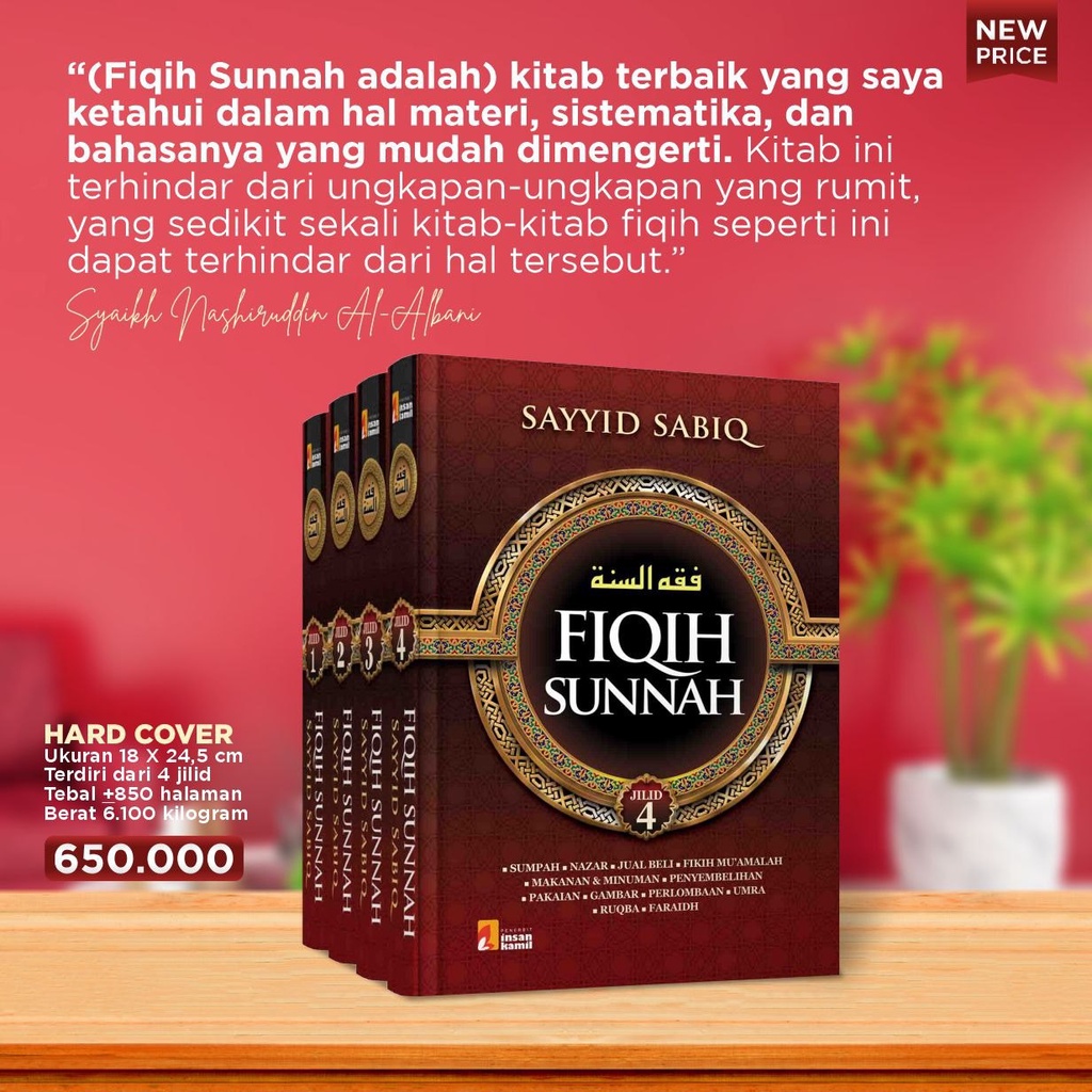 Jual Buku Fiqih Sunnah Sayyid Sabiq Set 4 Jilid Insan Kamil Shopee