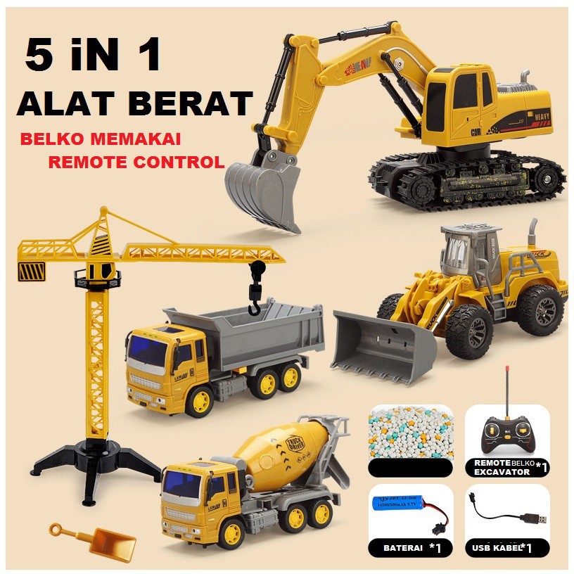 Jual MAINAN ANAK ALAT BERAT 5IN1 REMOTE CONTROL EXCAVATOR BELKO BEKO ...