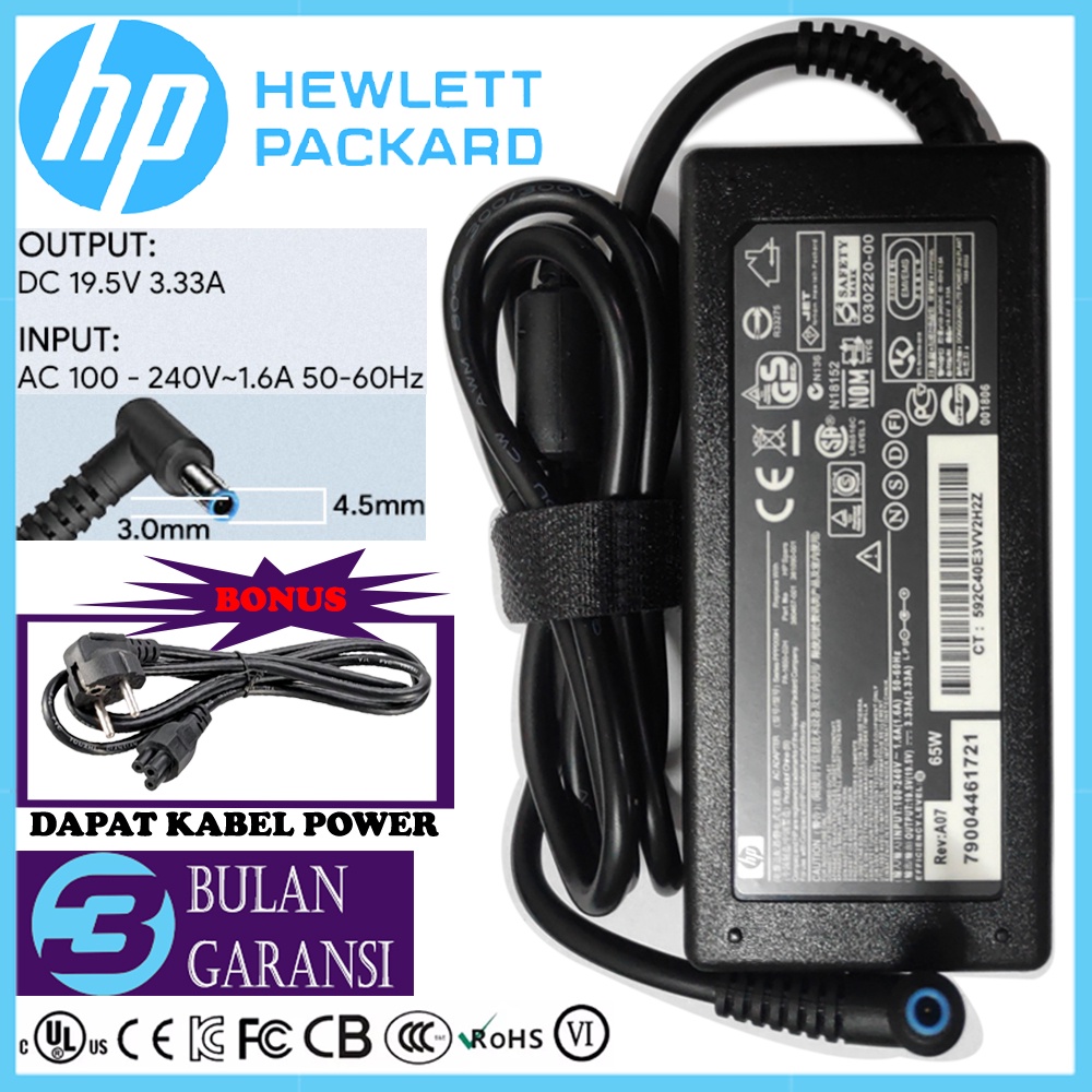 Jual Adaptor Charger Original Laptop Hp Probook 430 G4 G5 440 G3 G4 450 G4 455 G4 430 G3 450 G3 0257