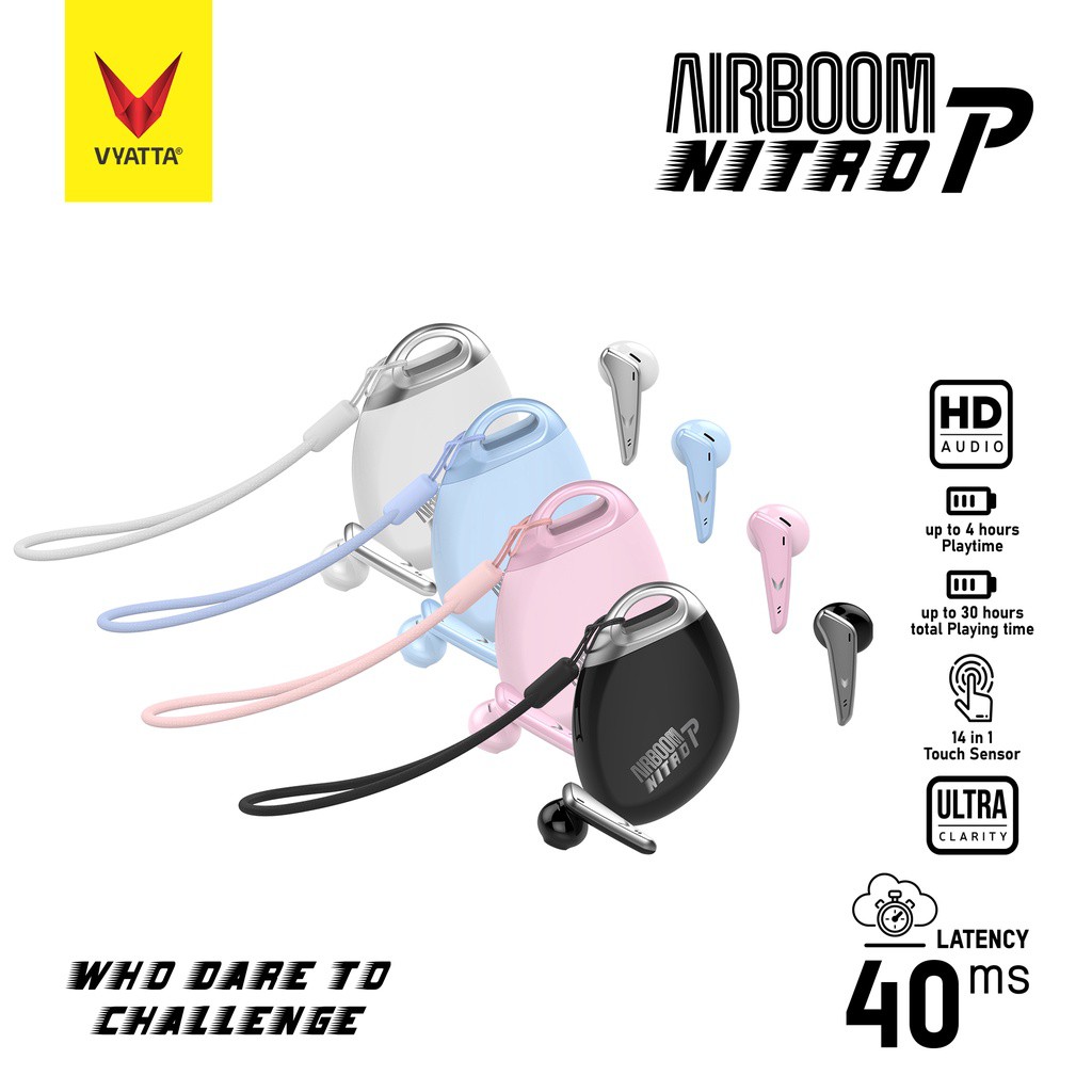 Jual Vyatta Airboom Nitro P TWS Bluetooth Headset / Earphone Gaming ...