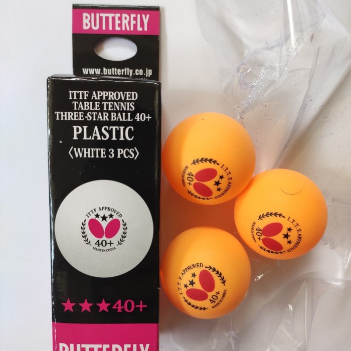 Jual BOLA PING PONG PING PONG BALL BUTTERFLY 40 MM ISI 3 HARGA GROSIR Shopee Indonesia