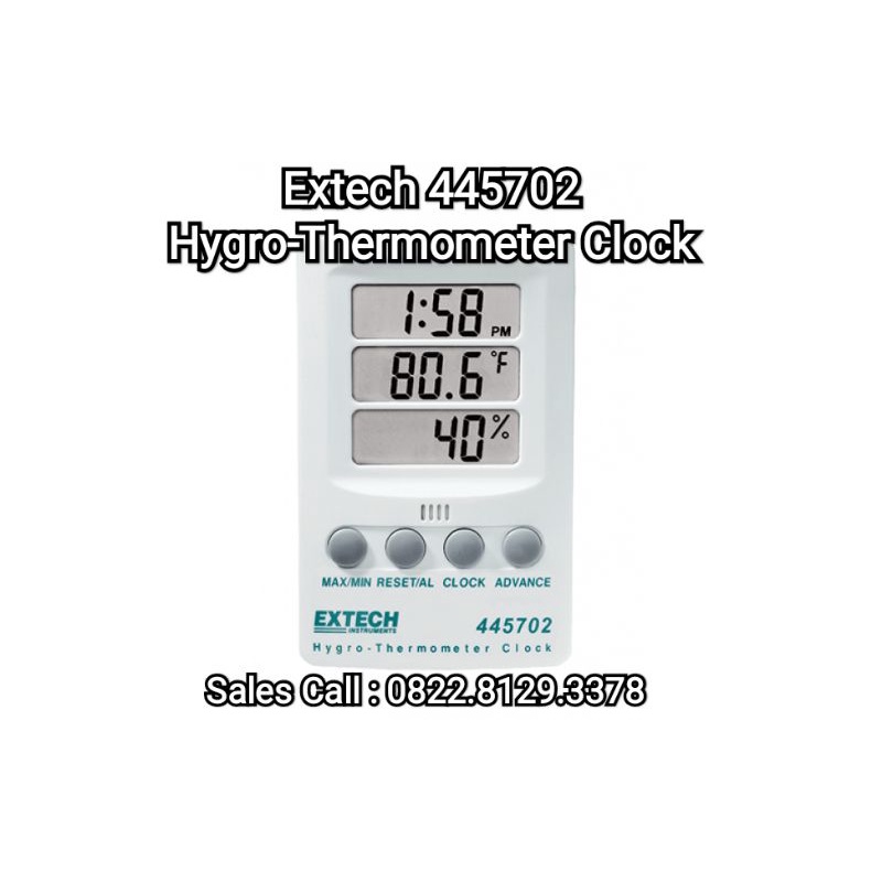 Extech 445702 Hygro-Thermometer Clock