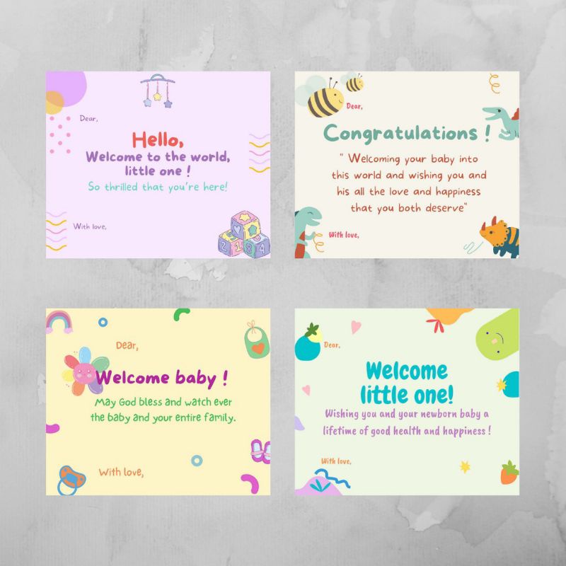 Jual Kartu Ucapan/greeting Card/gift Card New Born/ucapan Selamat Bayi ...