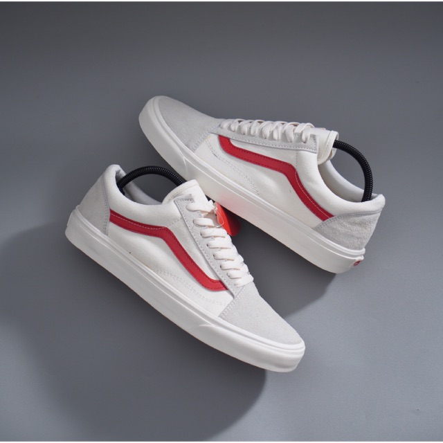 Red off white on sale vans