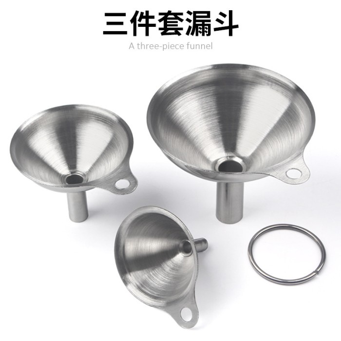 Jual stainless Funnel set 3pcs / corong serba guna | Shopee Indonesia