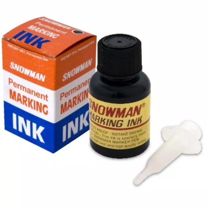 Jual Refill Isi Ulang Tinta Spidol Snowman Permanen Permanent Marking ...