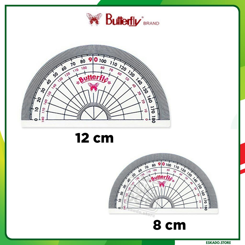Jual Acrylic Ruler / Penggaris / Butterfly Busur Derajat 180 | Shopee ...