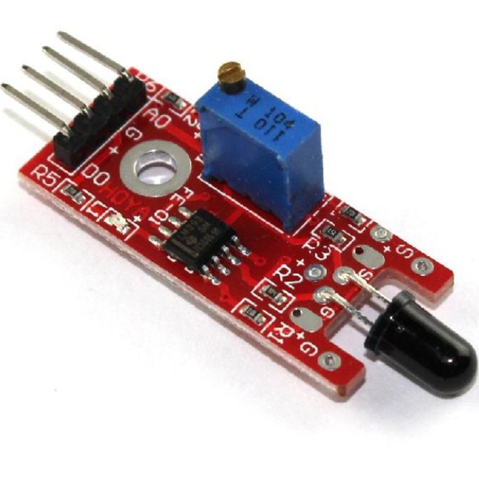Jual Sensor api Arduino KY-026 Flame Module sensor pcb merah | Shopee ...