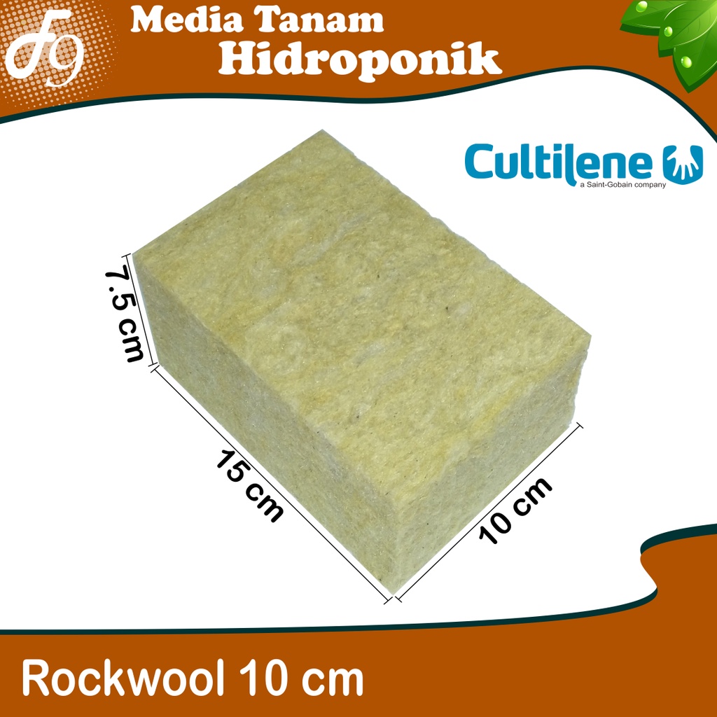 Media Tanam Hidroponik Rockwool Cultilene 1/10 slab 10 cm Terbaik Untuk Pemula