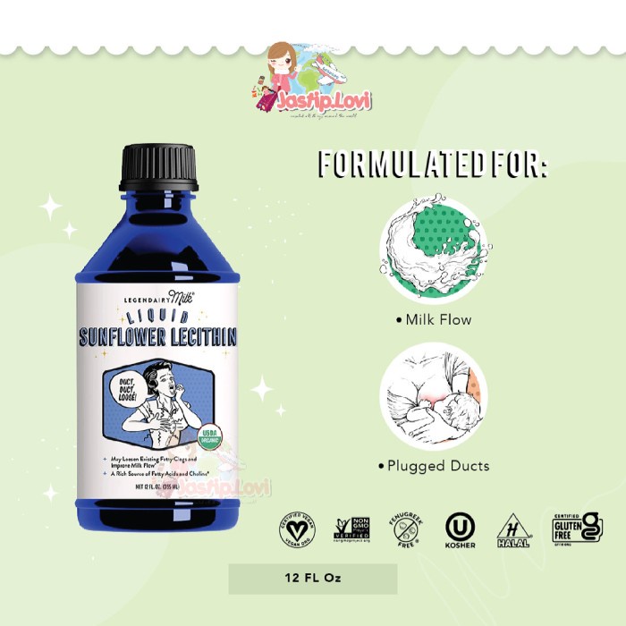 Jual LEGENDAIRY MILK LIQUID SUNFLOWER LECITHIN HALAL Shopee Indonesia