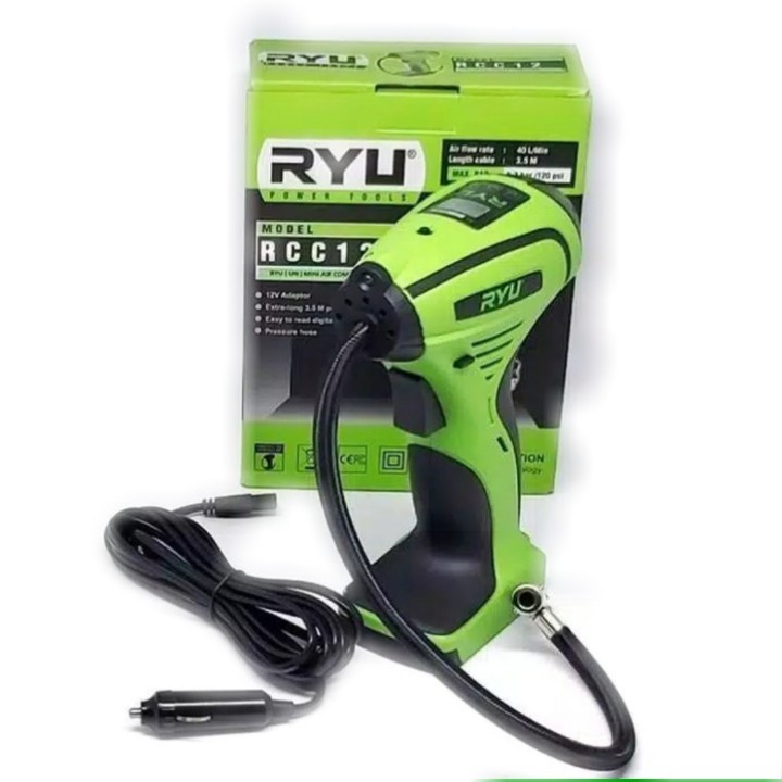 Jual RYU MINI AIR COMPRESOR 12 VOLT - RCC 12 / POMPA BAN MOBIL / MINI ...