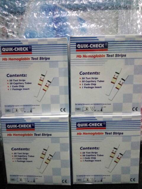 Jual QUIK CHECK STRIP TEST HEMOGLOBIN STRIP QUICKCHECK STIK ISI ULANG ...