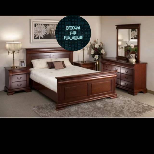 Jual Kamar set minimalis kamar set jati tempat tidur set minimalis jati