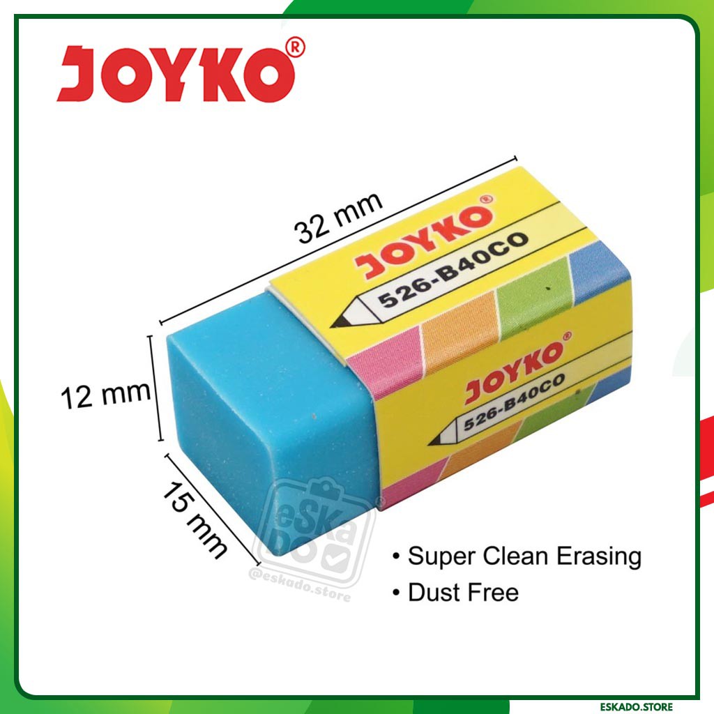 Jual Eraser Penghapus Joyko 526 B40co Isi 6 Pcs Shopee Indonesia