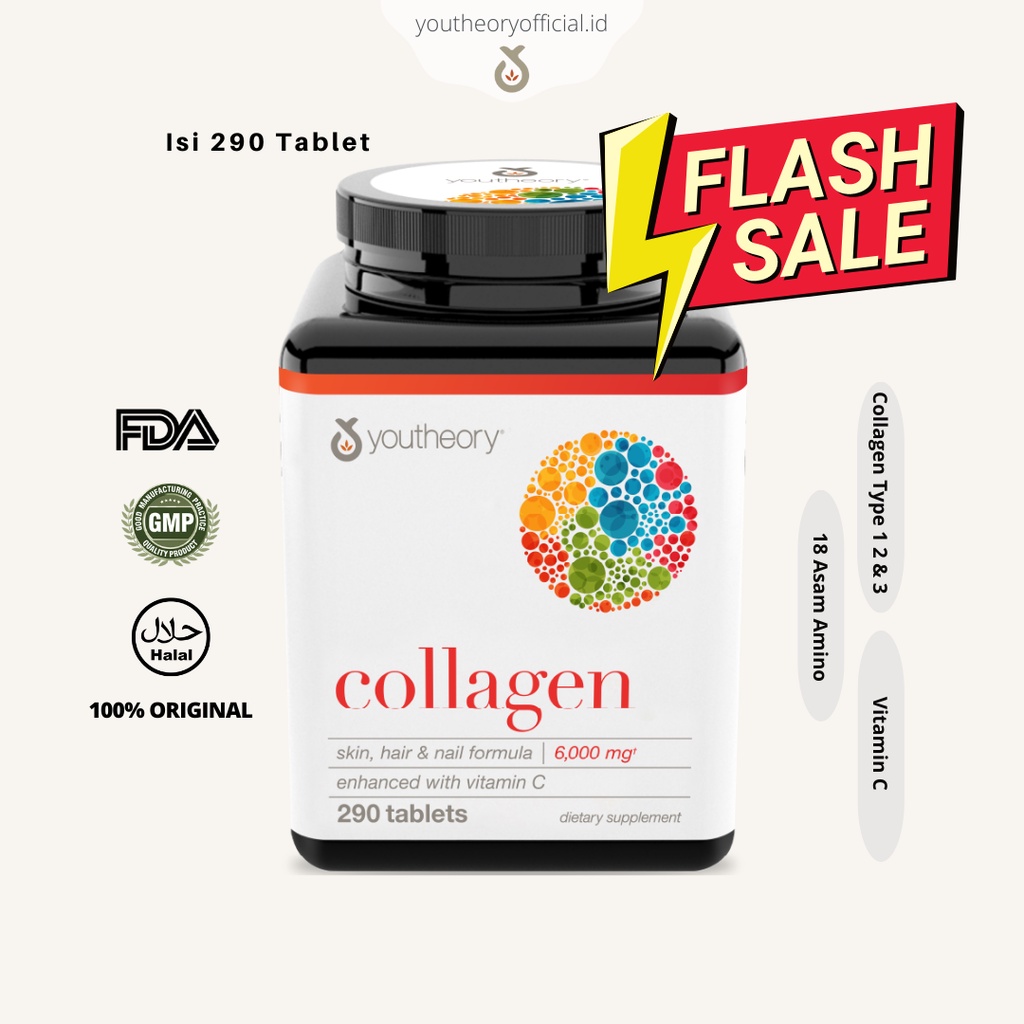 Jual Youtheory Collagen Plus Vitamin C 290 Tablet Shopee Indonesia