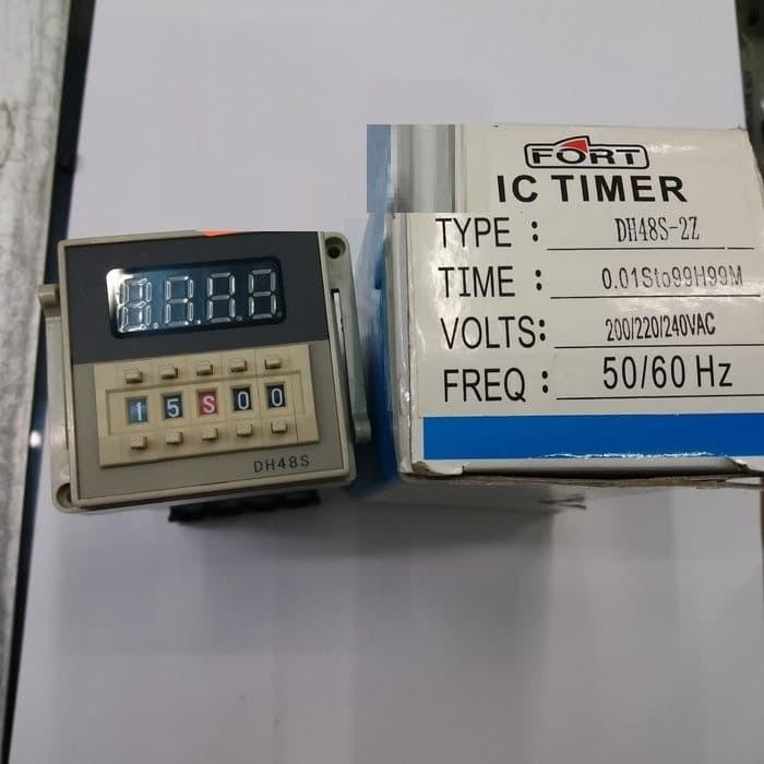 Jual Timer Pin Plug Mounting Dh48S-2Z 220Vac 50Hz Merk Fort Bukan Omron ...