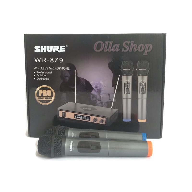 Jual MIC SHURE WR 879 / MICROPHONE DOUBLE WIRELESS SHURE WR879 / MIC