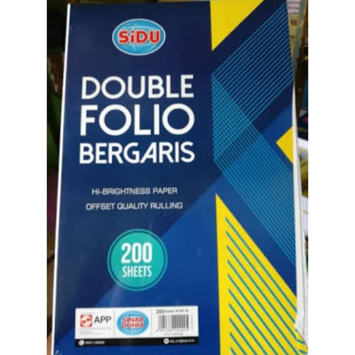 Jual DOUBLE FOLIO I KERTAS FOLIO BERGARIS I PAK 200 LEMBAR | Shopee ...