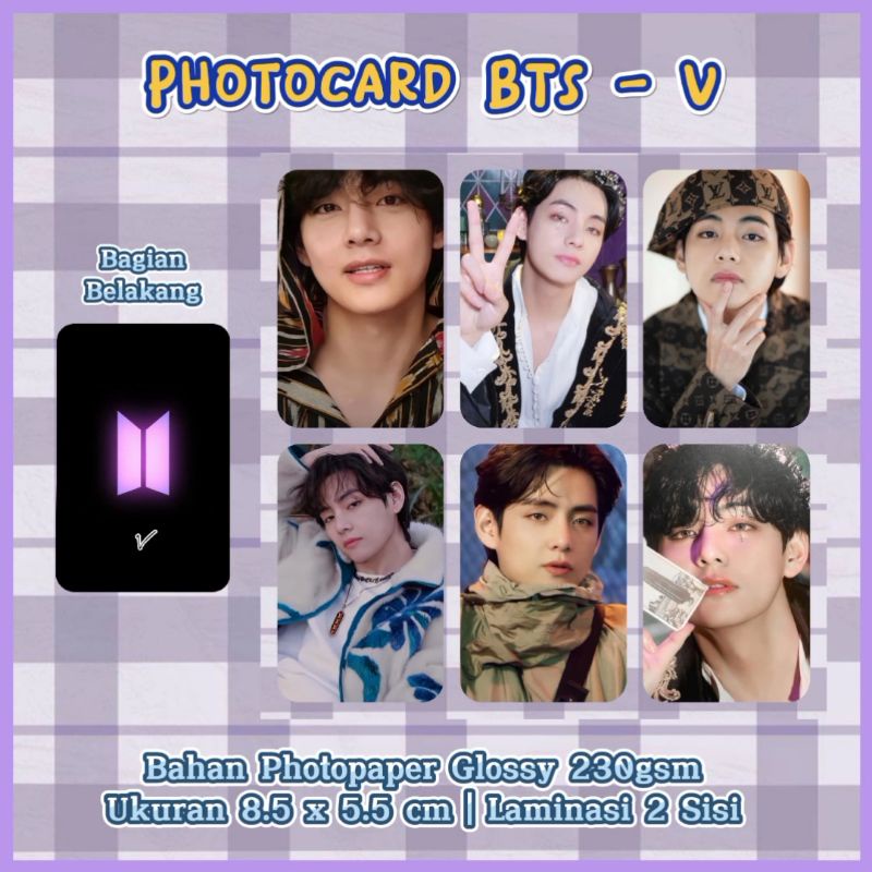 Jual Photocard BTS - V / Photocard Unofficial / Photocard V BTS / Kim ...