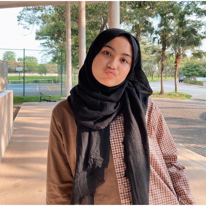bahan pashmina crinkle shawl