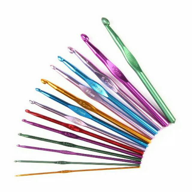 Jual JARUM RAJUT CORCHET HOOKS 14PC | Shopee Indonesia